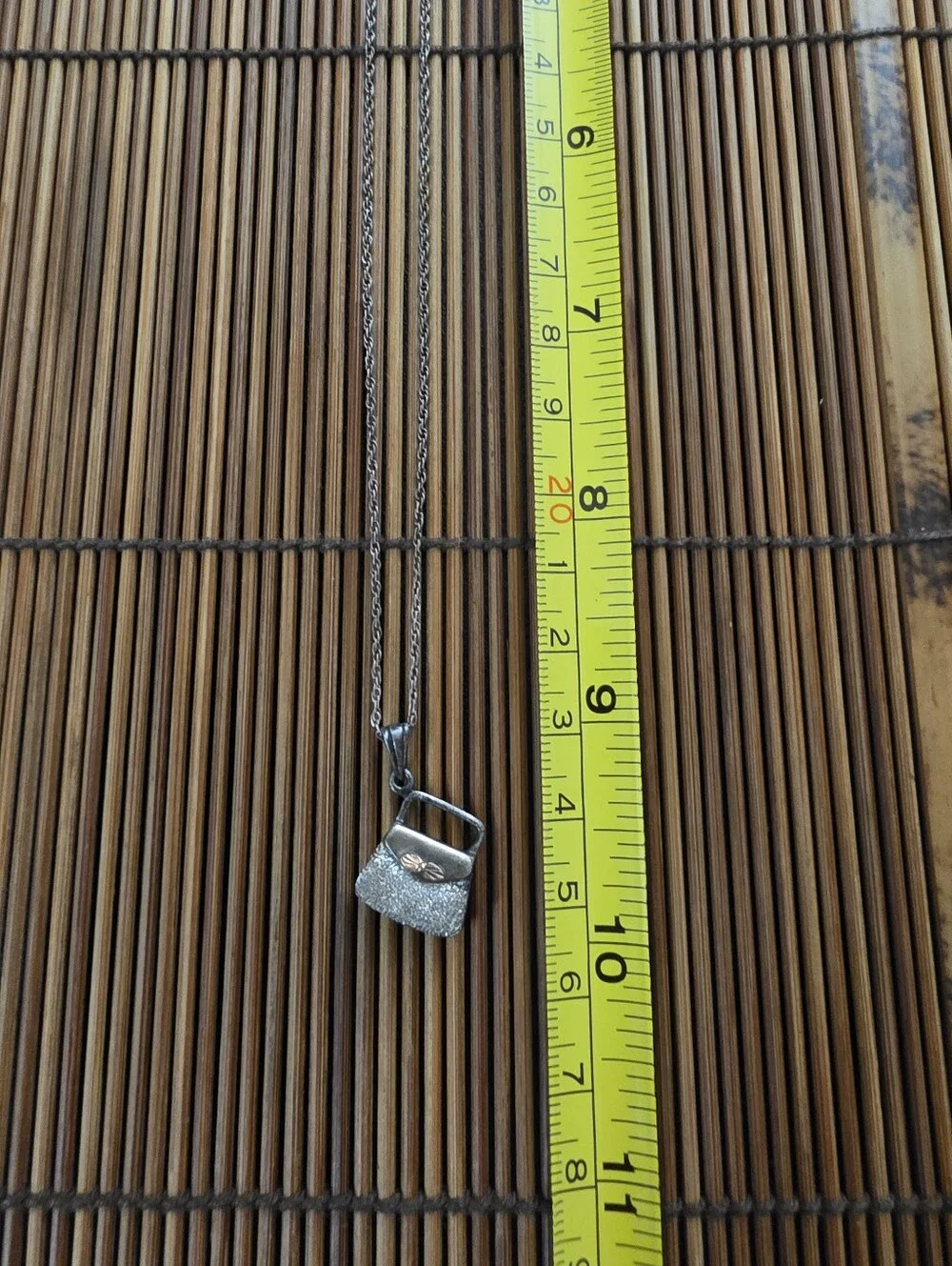Sterling Silver, 12k Purse Necklace (Vintage)
